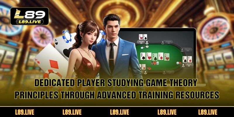 Dedicated player studying game theory principles through advanced training resources