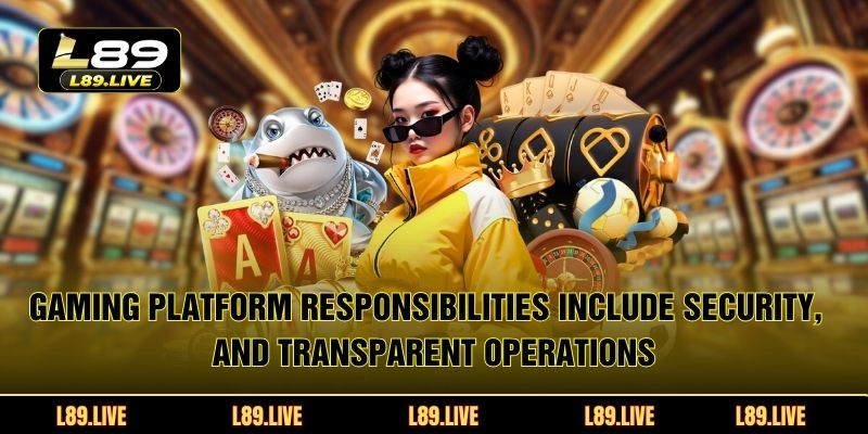 Gaming platform responsibilities include security, compliance, member protection, and transparent operations
