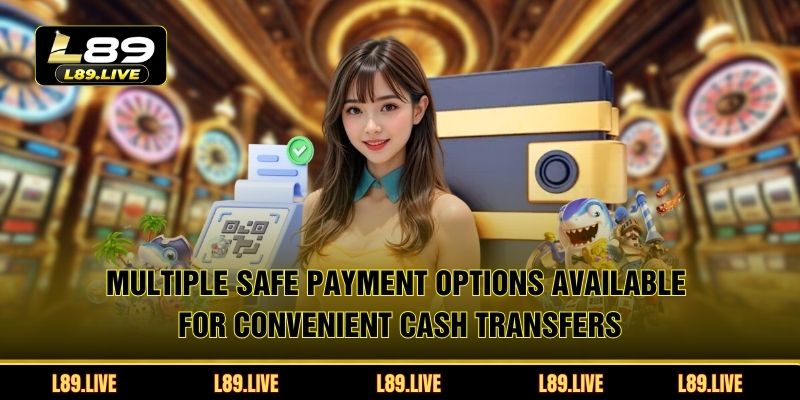 Multiple safe payment options available for convenient cash transfers