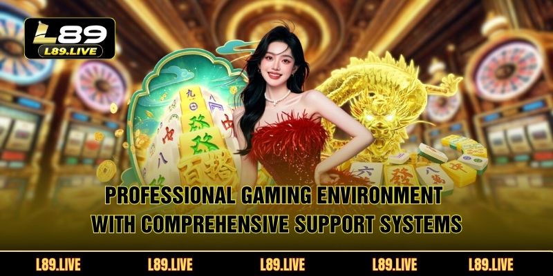 Professional gaming environment with comprehensive support systems and competitive advantages