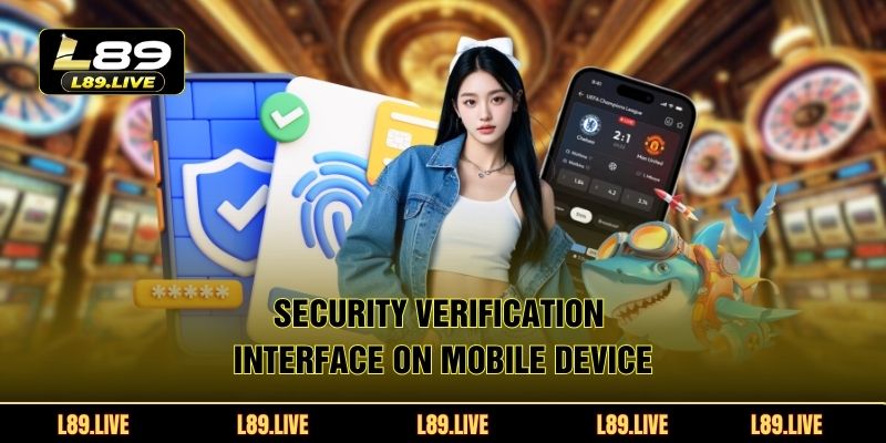 Security verification interface on mobile device