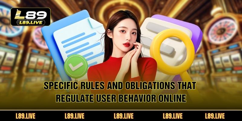 Specific rules and obligations that regulate user behavior online