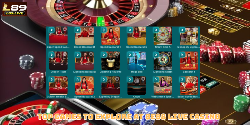 Top Games to Explore at 8E88 Live Casino