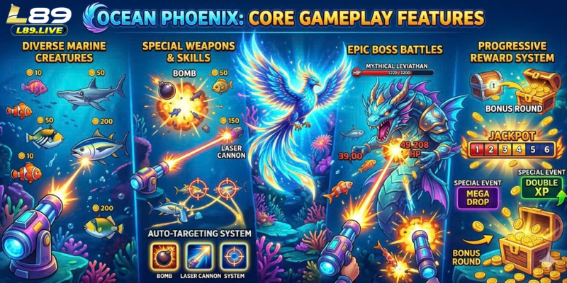 Core Gameplay Features of Ocean Phoenix